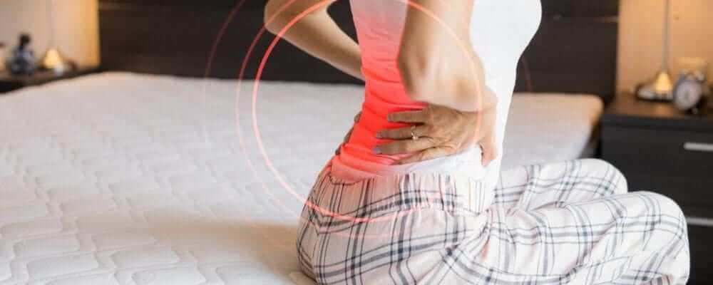 woman having back pain
