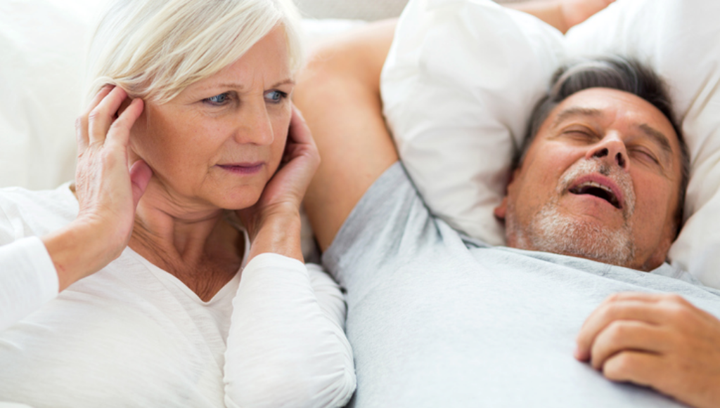 woman cant stand his man's snoring