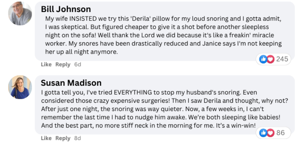 derila pillow reviews